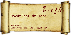 Darázsi Áldor névjegykártya